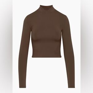 Babaton Contour Mockneck Long Sleeve in Coffee Bean Size Small